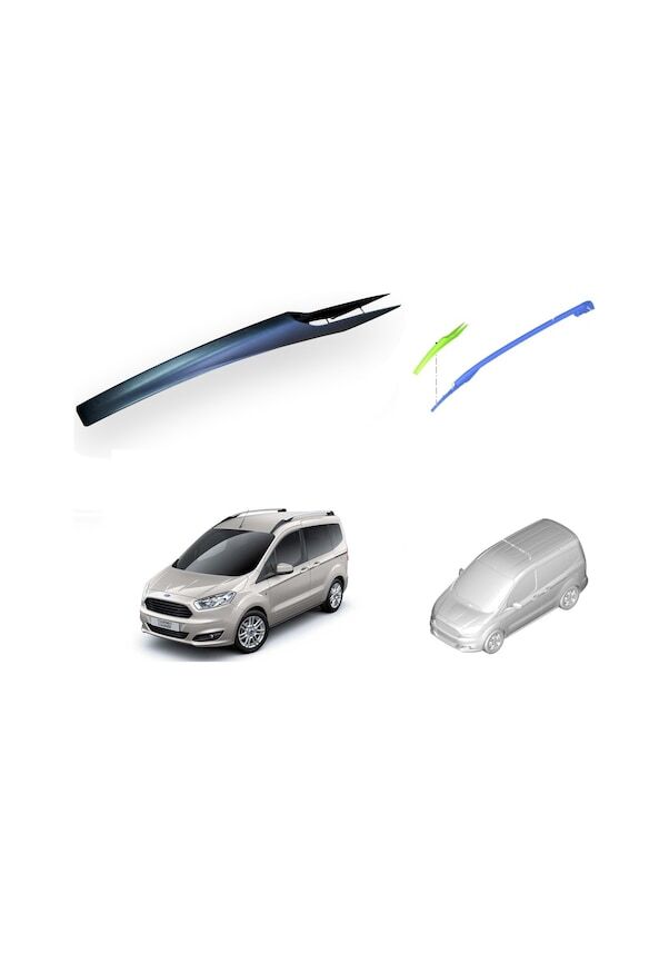 Ford Courier Tavan Çıta Başlık Plastiği Ön Sol  2014-